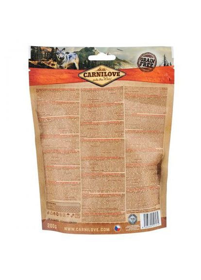 Лакомство Dog Crunchy Snack для собак, мясо страуса и ежевика, 200 г Carnilove (331651925)