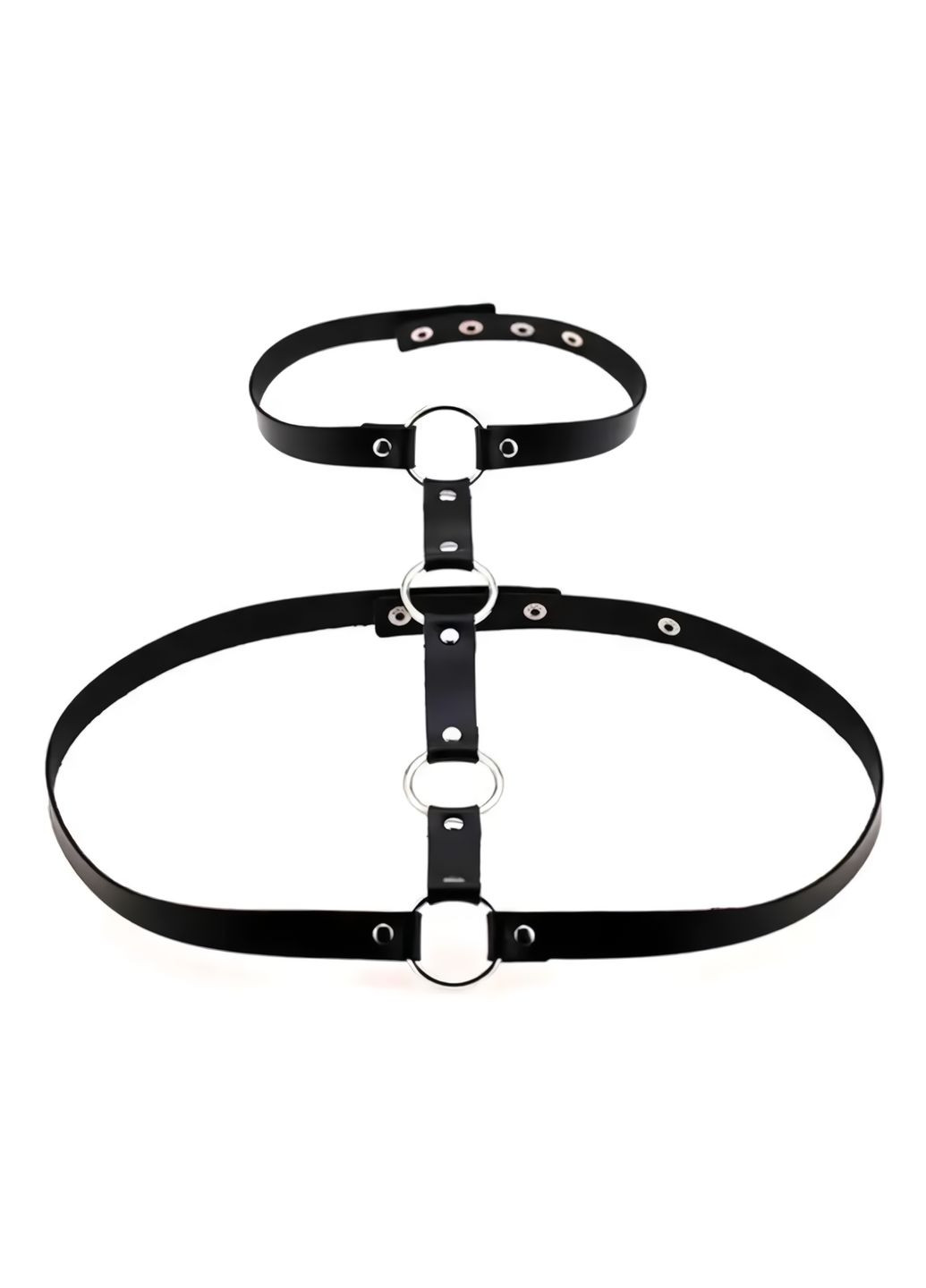 Регульована чорна портупея з екошкіри XS-M Чоринй No Brand (368892153)