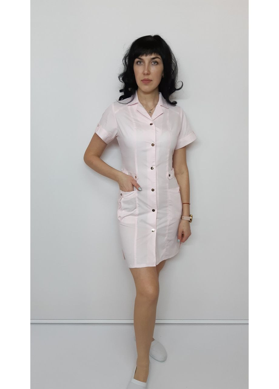 Медичний жіночий халат Хлястик бавовна короткий рукав 54, No Brand (361359877)