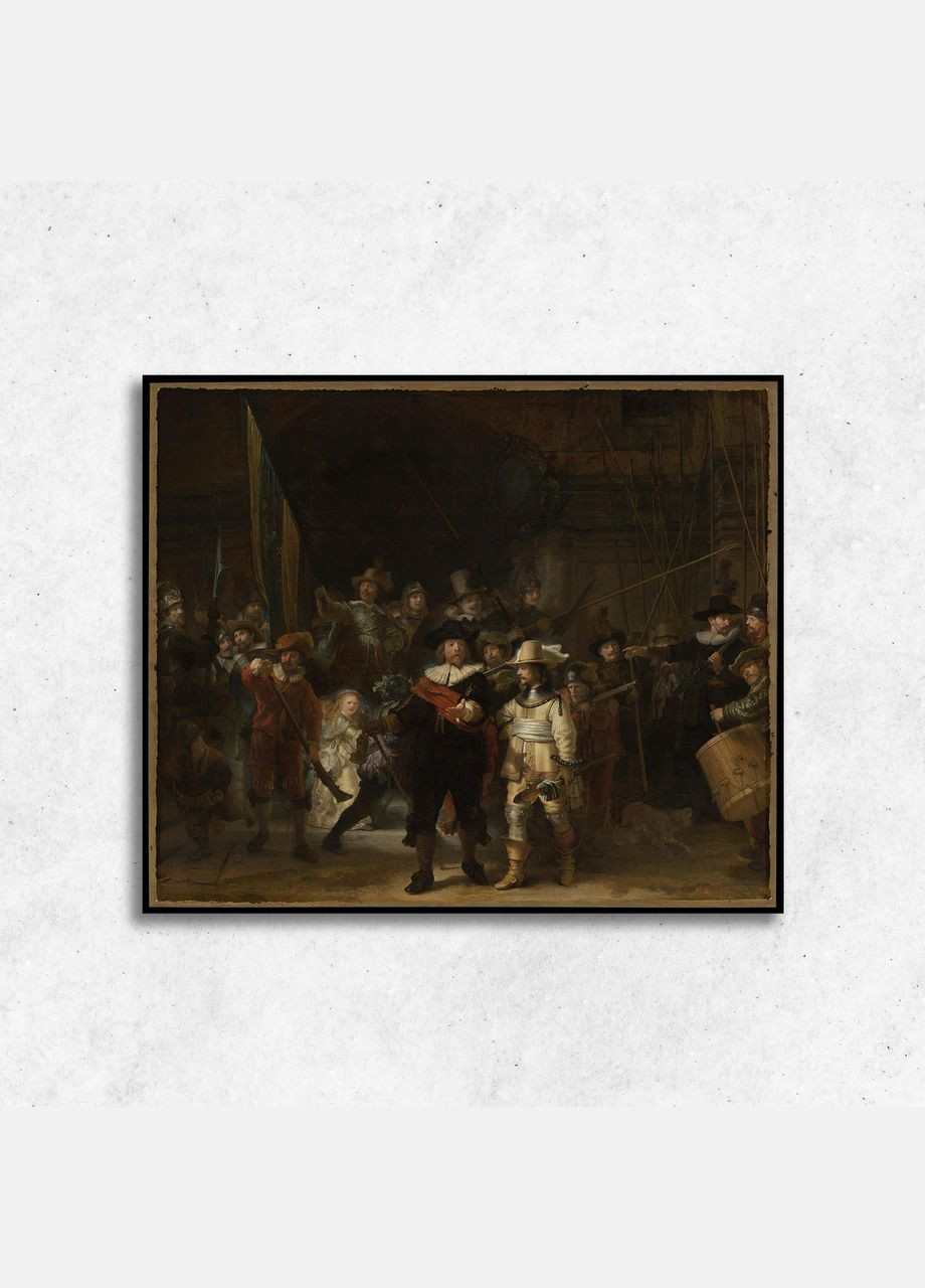 Печать на холсте Ночной дозор Рембрандта 70x100 No Brand (346495553)