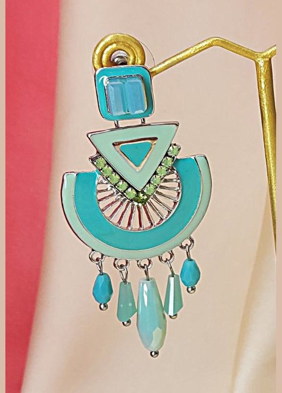 Сережки женские удлиненные Цветные No Brand (339679810)