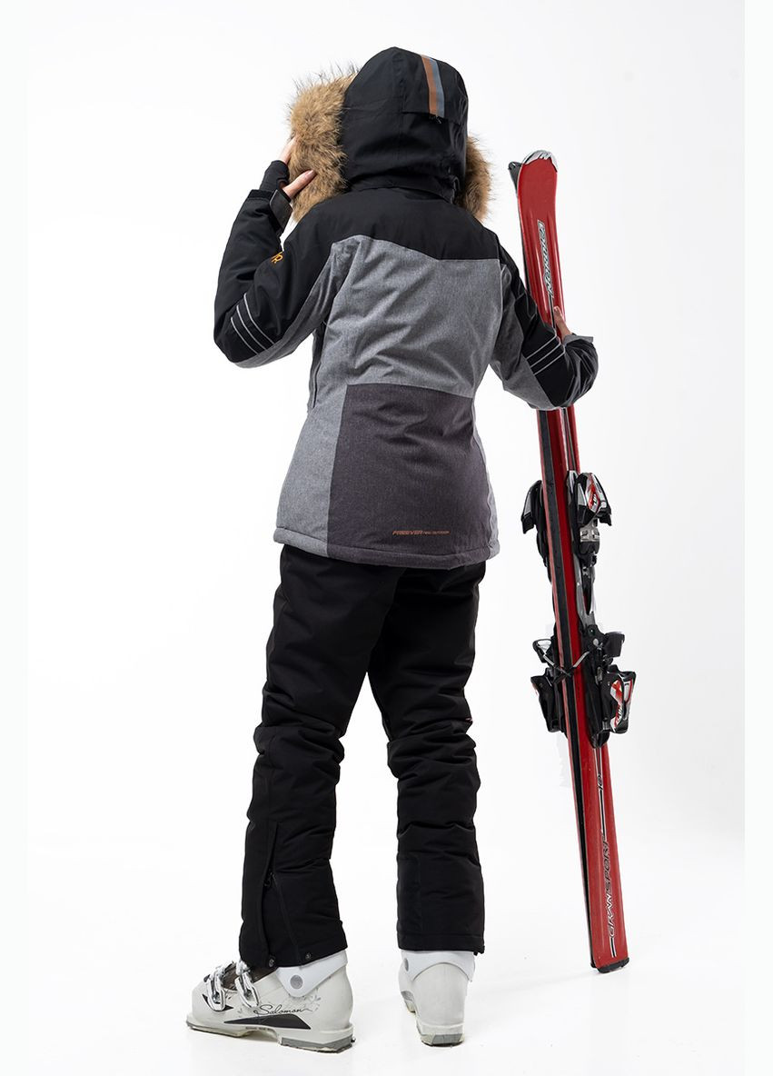 Жіноча гірськолижна куртка WF 21621 чорна Freever (278634182)