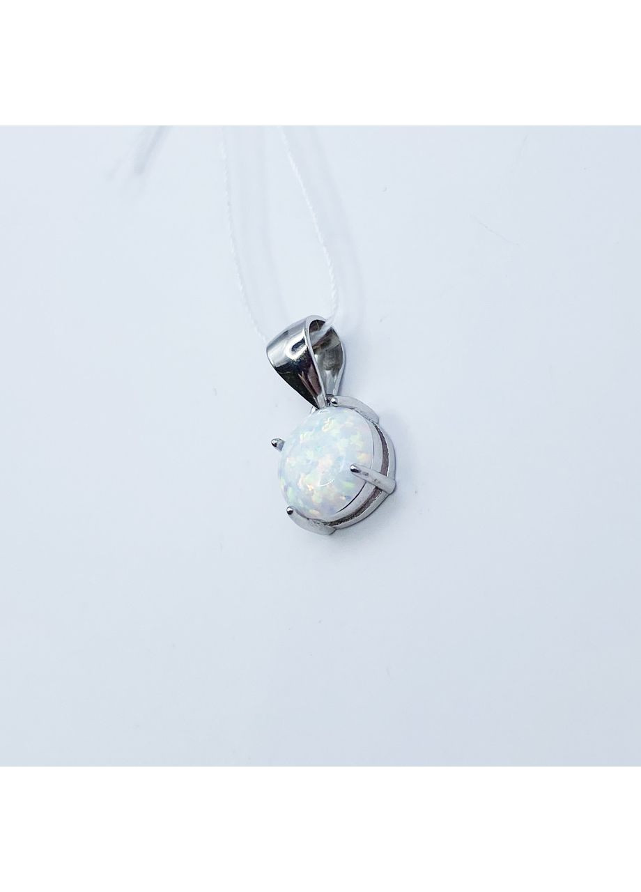 Срібний кулон з білим опалом 0,8 г No Brand (369736760)