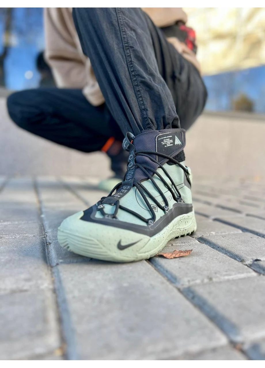 Черные летние кроссовки nike acg mountain fly gore-tex green black найк асж маунс флай No Brand