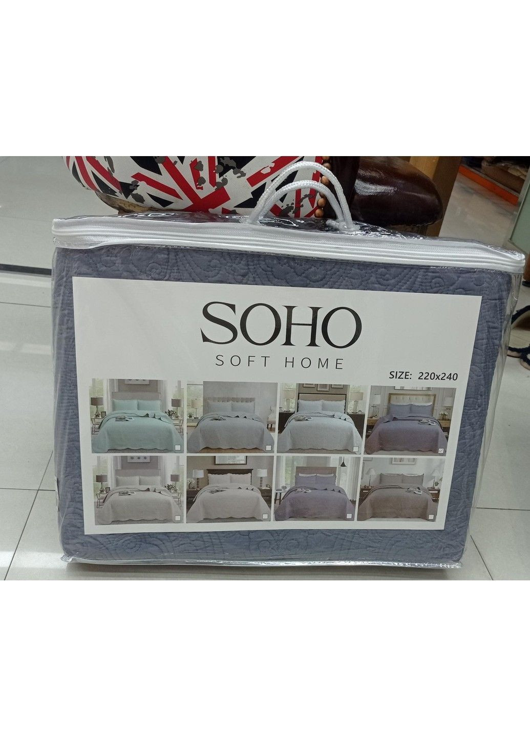 Текстиль для дому Покривало 220*240 см Venzel Gray Soho (365276726)