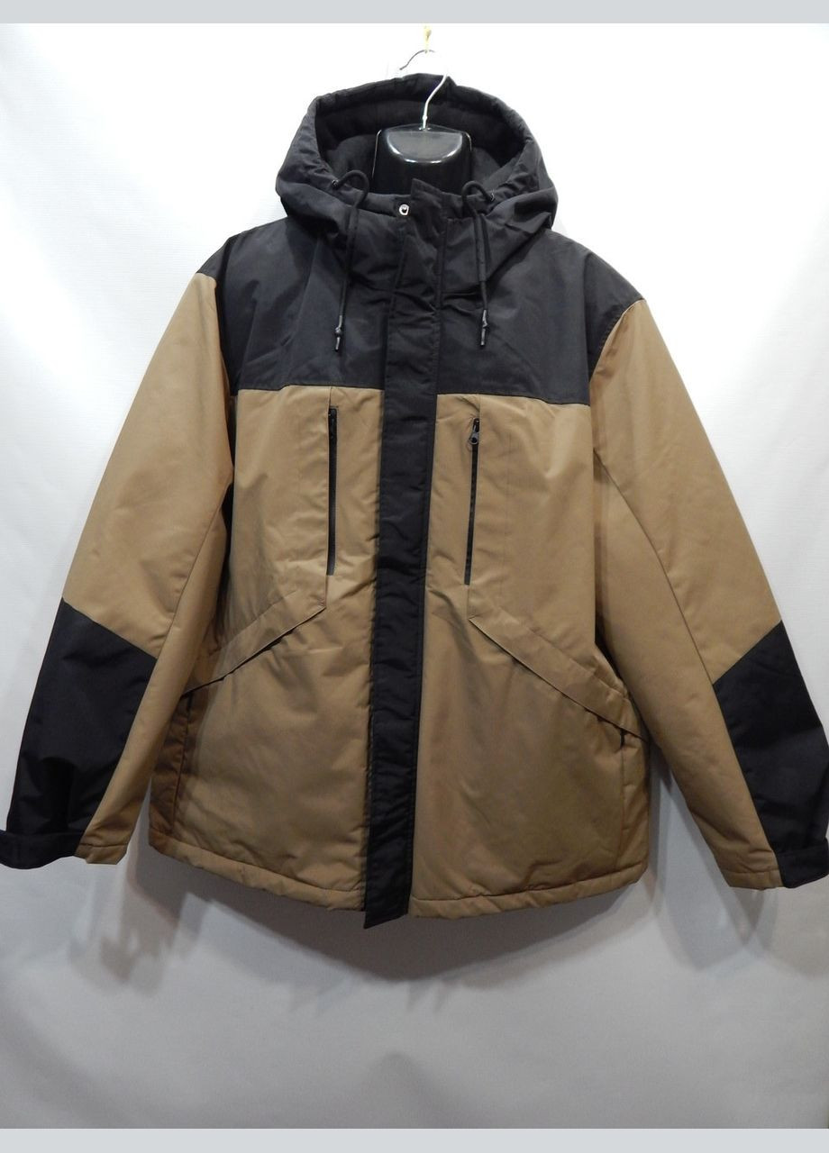 Коричневая мужская теплая демисезонная куртка с капюшоном р.56 001mdk (только в указанном размере, только 1 шт) Primark