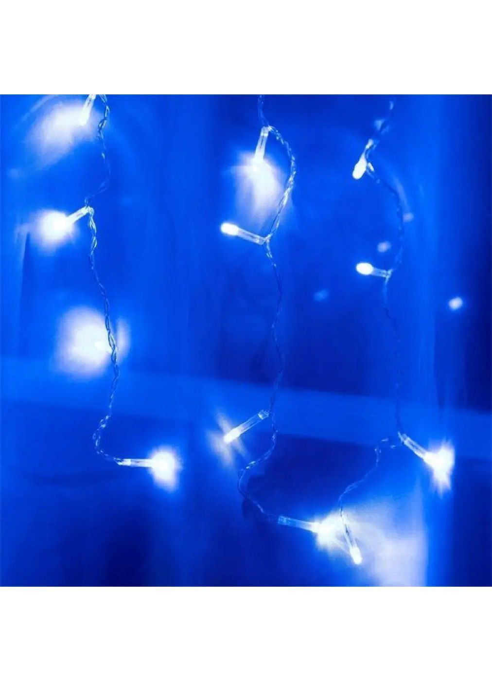Гирлянда нить светодиодная новогодняя с работой от сети 8 режимов свечения 18 м 400 лампочек (482005-Prob) Синяя Unbranded (369501417)