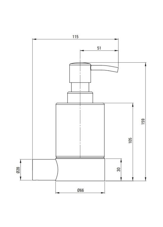 Дозатор для мила 200 мл хром (ADR_0421) Deante (322912106)