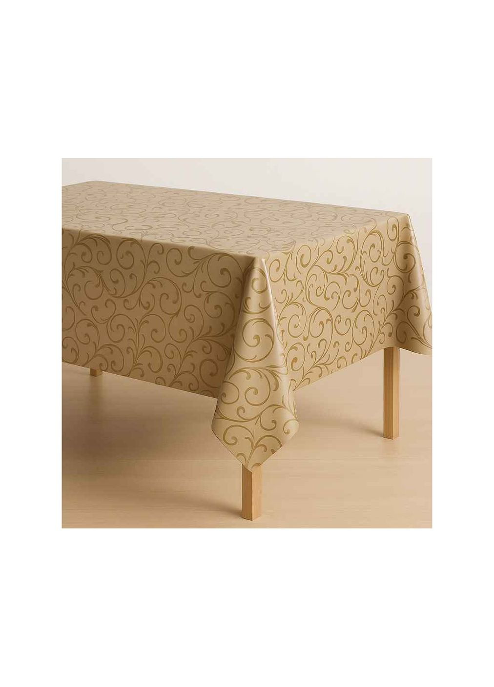 Скатертина поліестр "Брален з фоном" "Вензель кава" Selena (357216727)