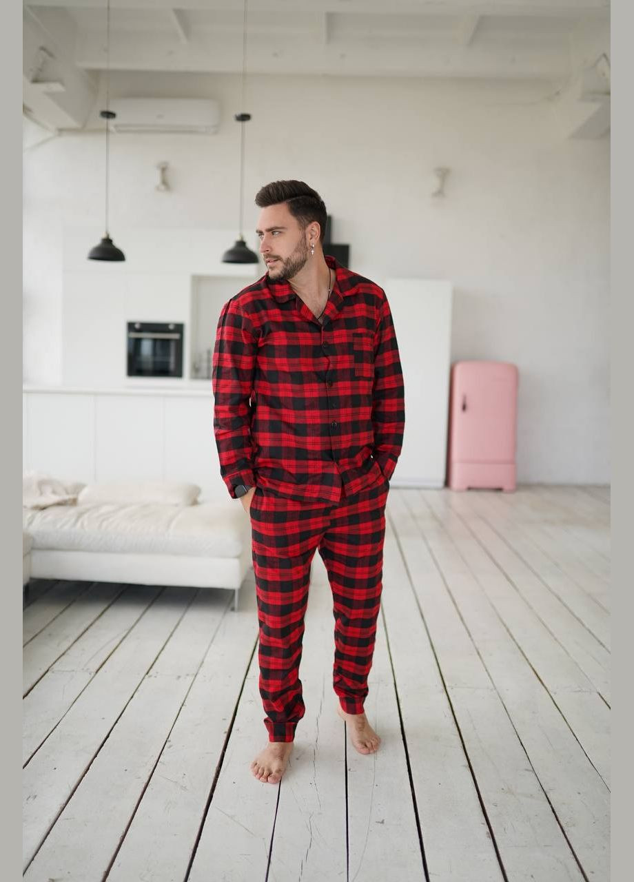 Піжама чоловіча: сорочка та штани No Brand (301039167)