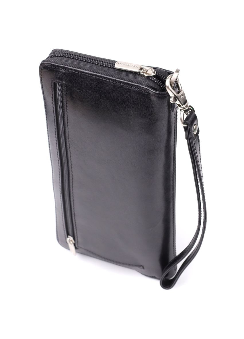 Мужской клатч на одно отделение из гладкой натуральной кожи 20860_1 (9770 nero) Черный Tony Perotti (362046807)