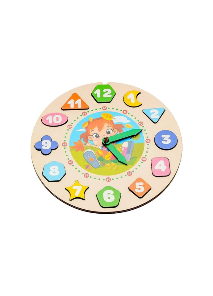 Деревянный сортер "Часы" Puz-22934 для девочек No Brand (330604279)