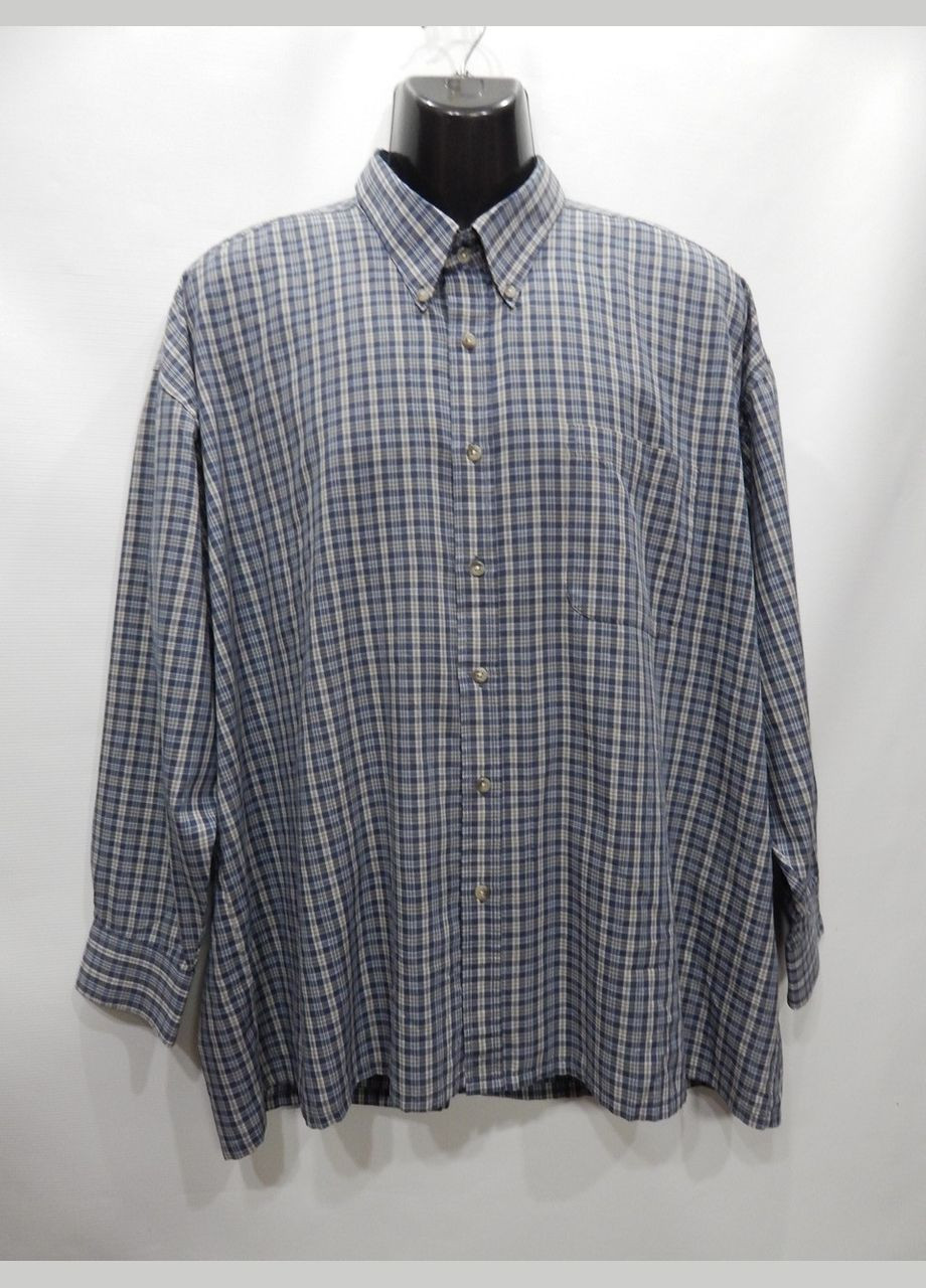 Синяя классическая рубашка в клетку No Brand