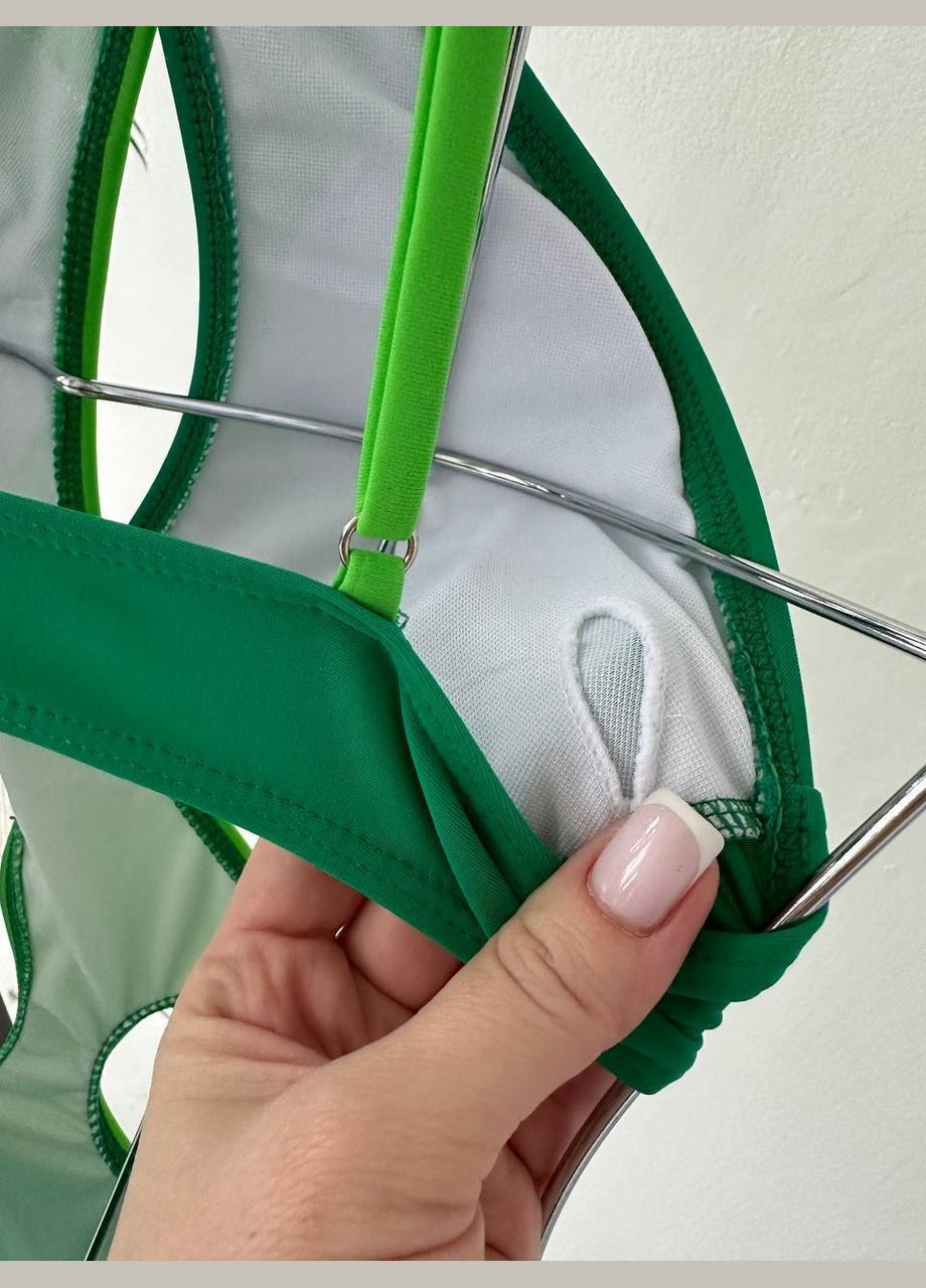 Зелений літній купальник жіночий суцільний суцільний No Brand