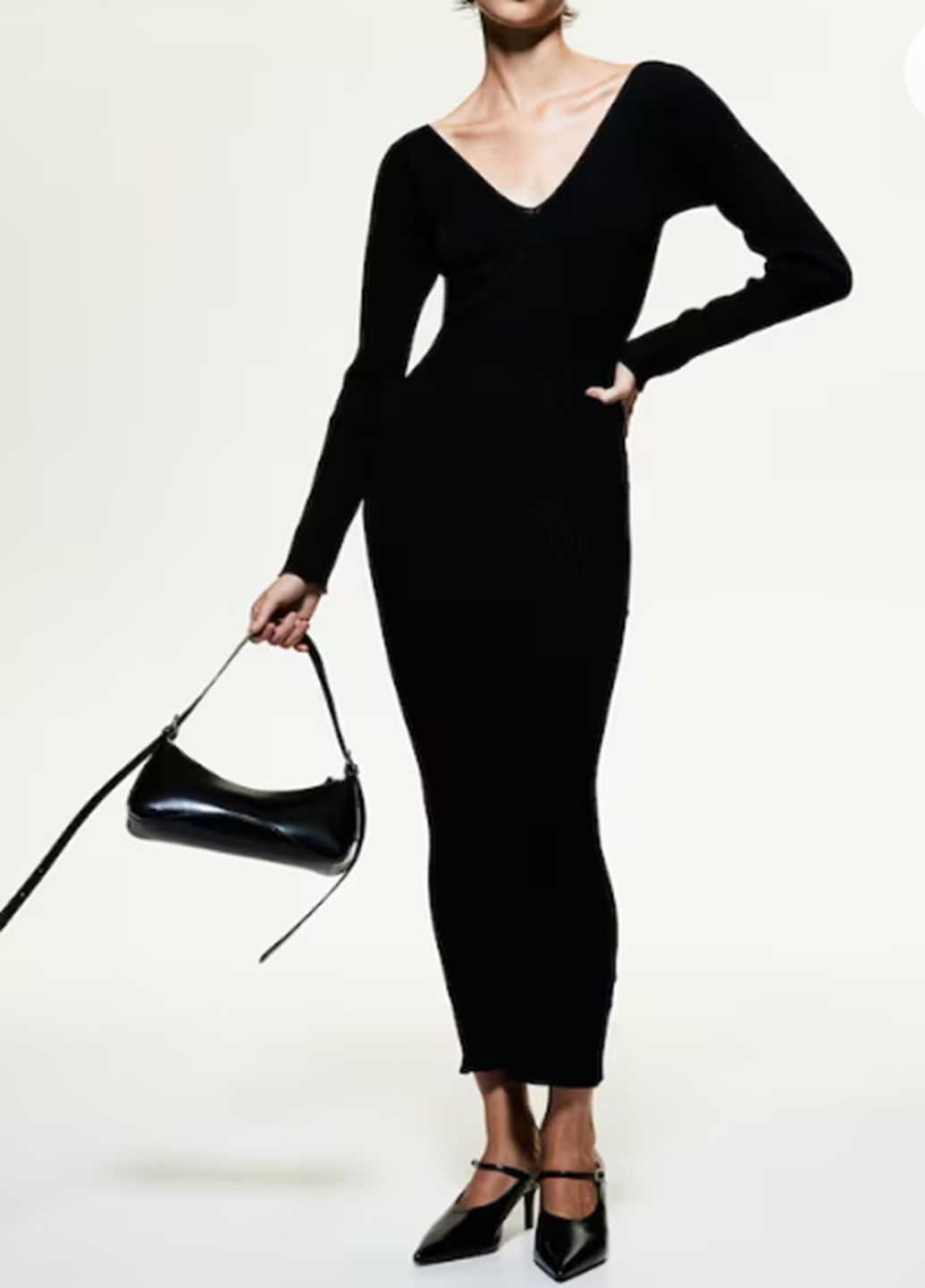 Чорна сукня H&M однотонна