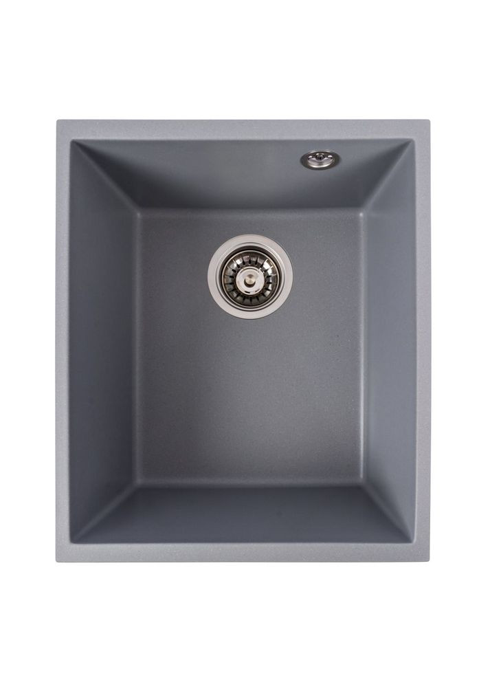 Гранітна мийка для кухні ROXY 3744 матова Сірий металік Valeso (358059857)