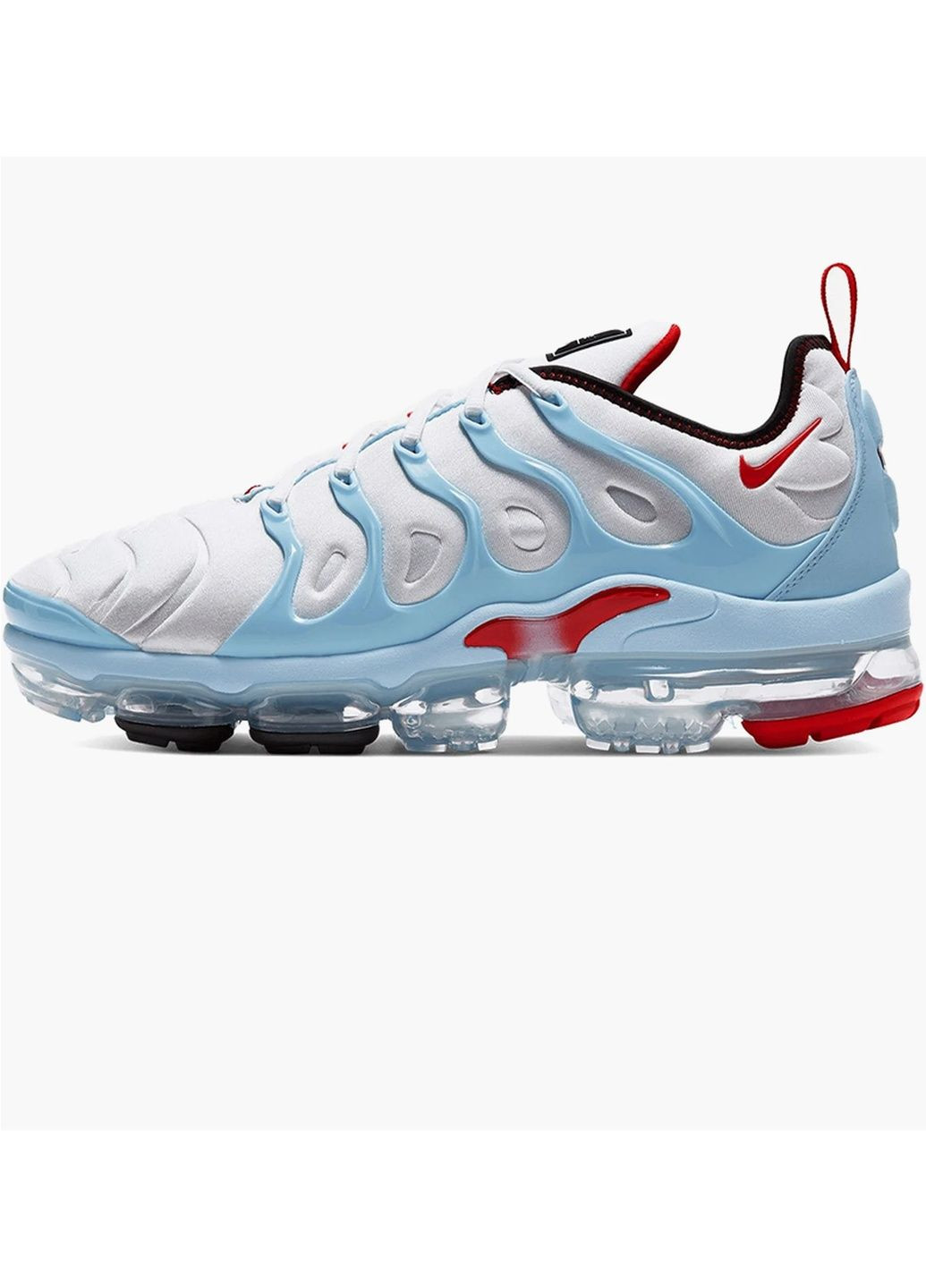Белые мужские кроссовки air vapormax plus white/light blue Nike