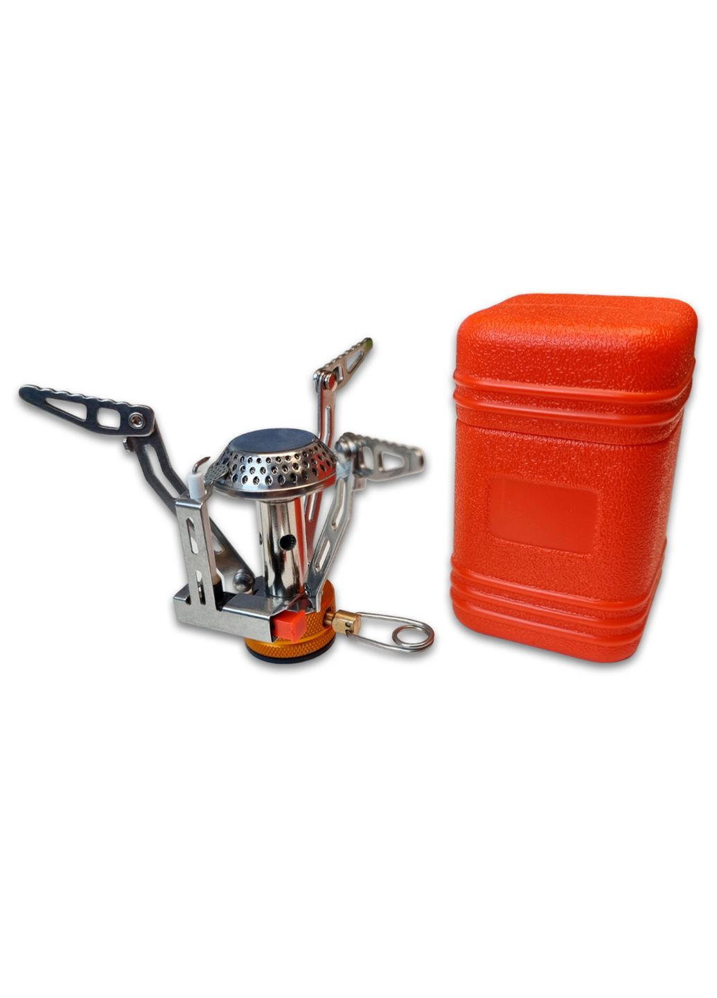 Горелка туристическая газовая MINI+ №2 из нержавеющей стали с пьезоподжигом под резьбовой баллон No Brand (340689044)