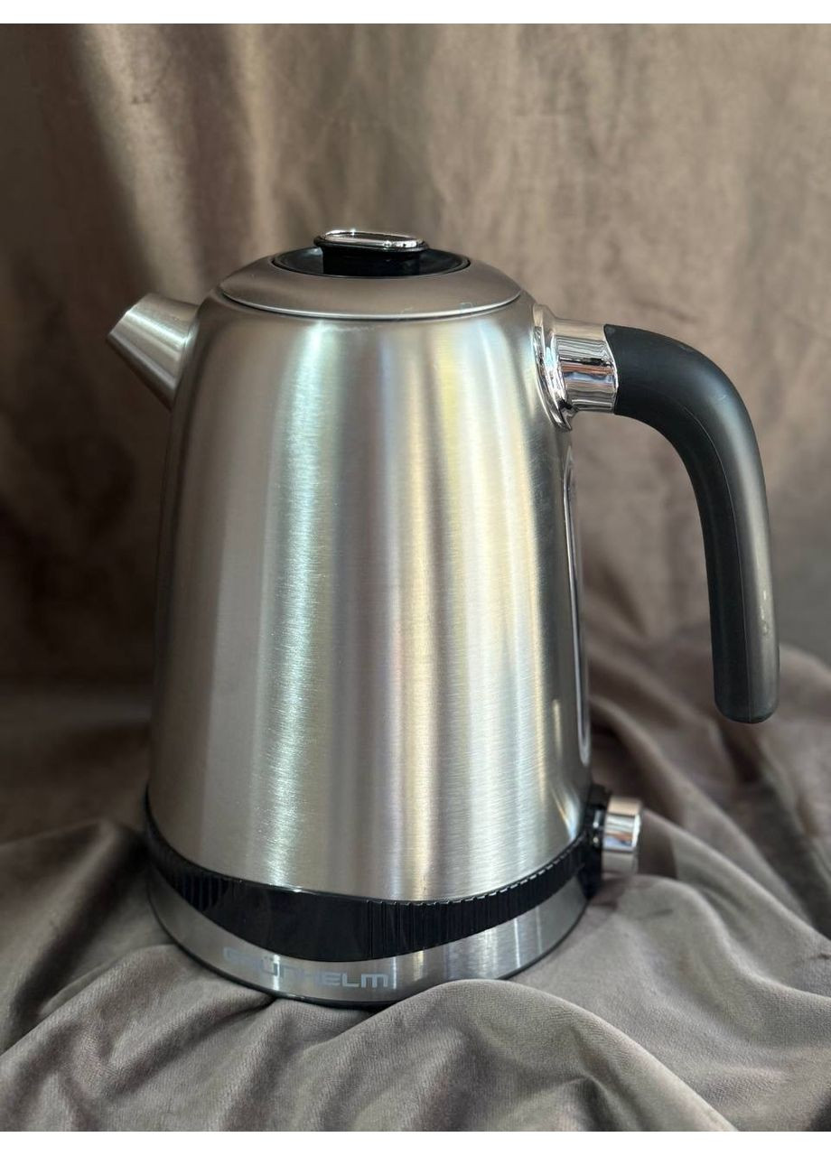 Электрочайник EKS-25040 Дисковый чайник 1.7л 2200Вт Регулировка температуры Черный/Серый Grunhelm (357208021)