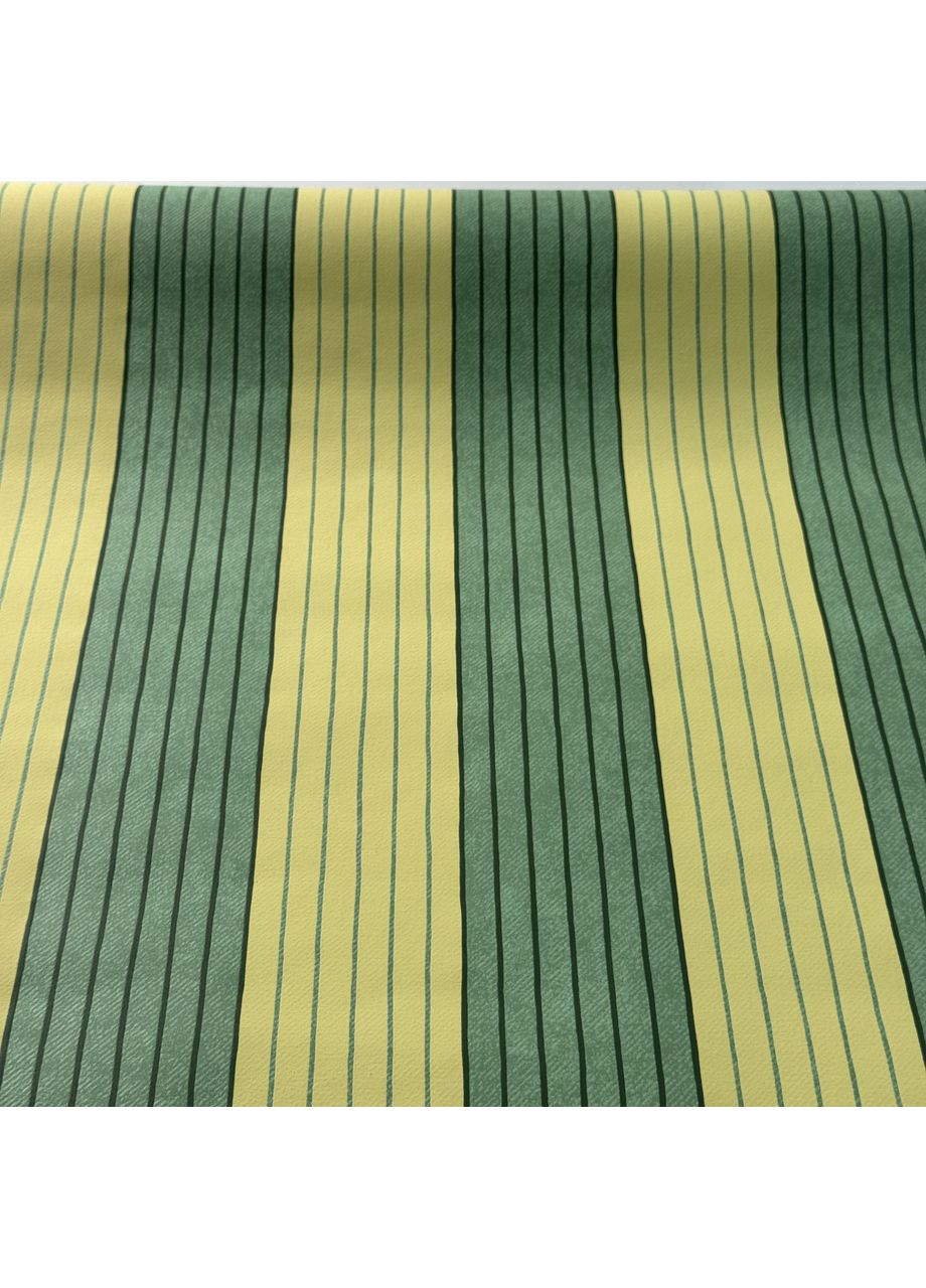 Шпалери вінілові 51608 зелені з жовтим у смужку 0,53×10 м MARBURG (371775738)