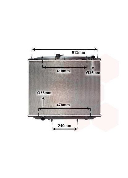 Радіатор охолодження двигуна NISSAN TERRANO2 27TD MT 96-02 ( ) Van Wezel (366132487)