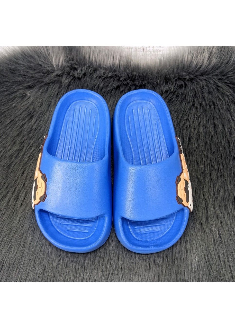 Синие повседневные шлепанцы сланцы подростковые Fashion