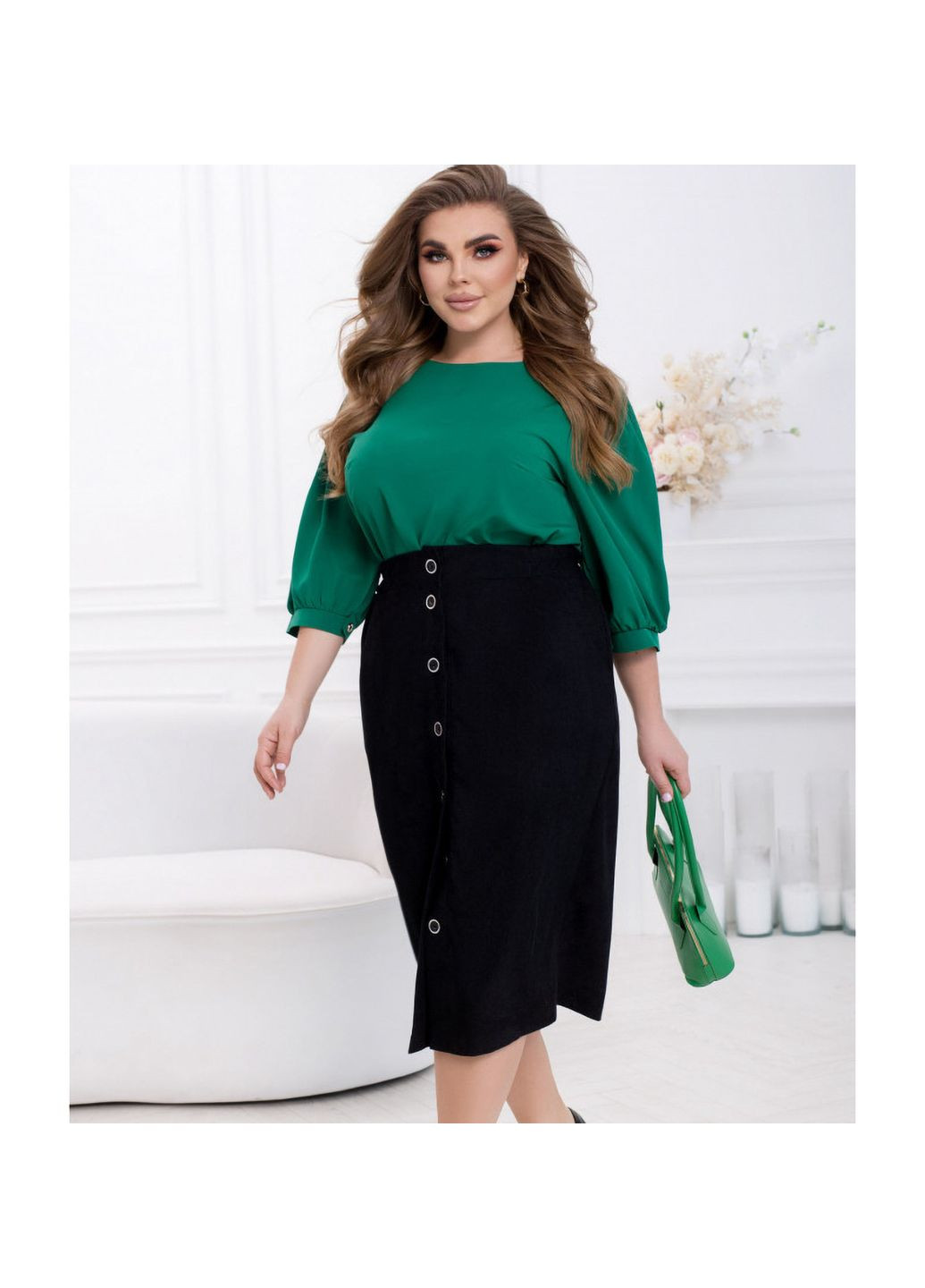 Черная повседневная юбка Liton