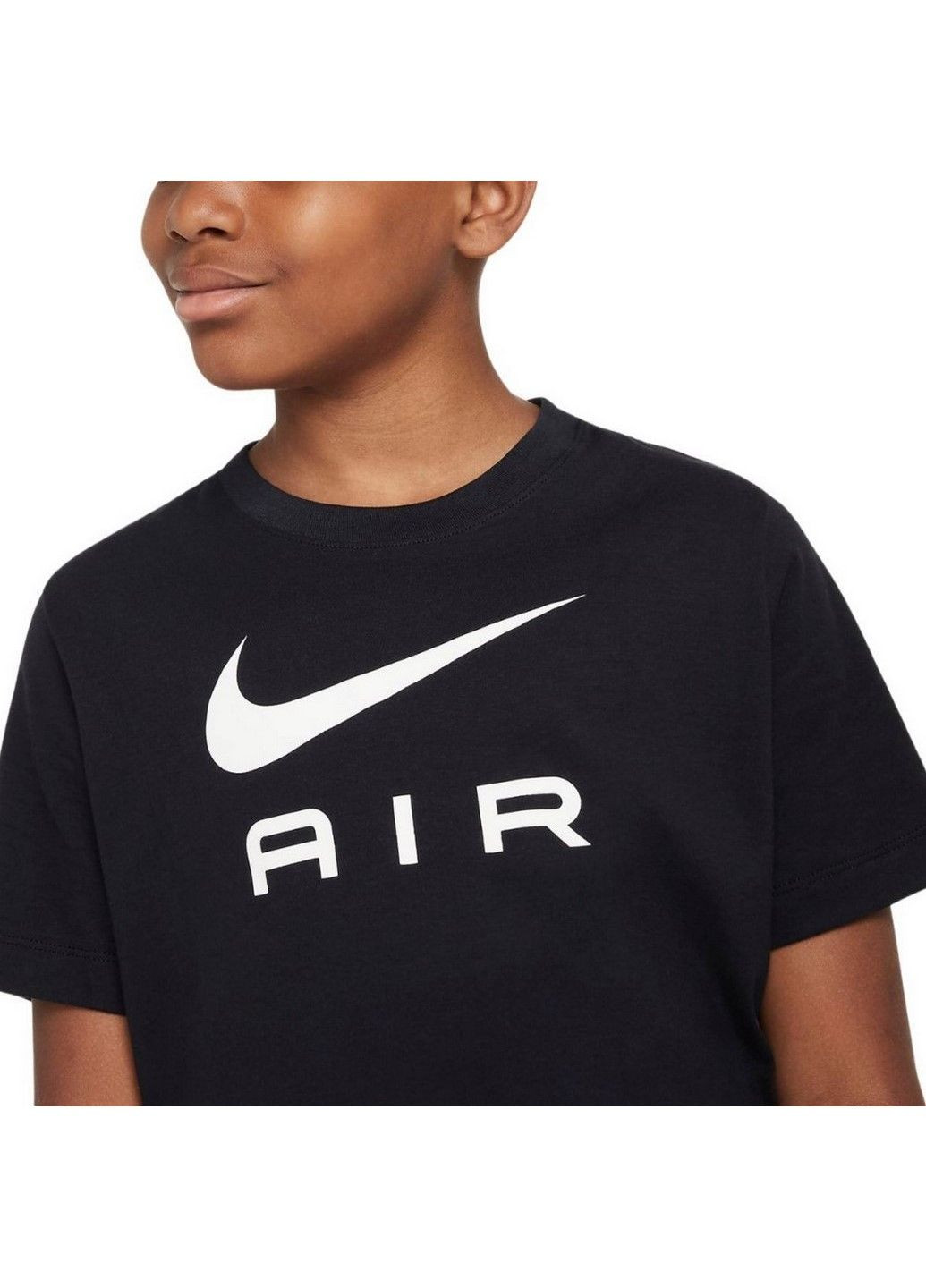 Чорна демісезонна футболка дитяча k nsw tee air dv3934-010 Nike