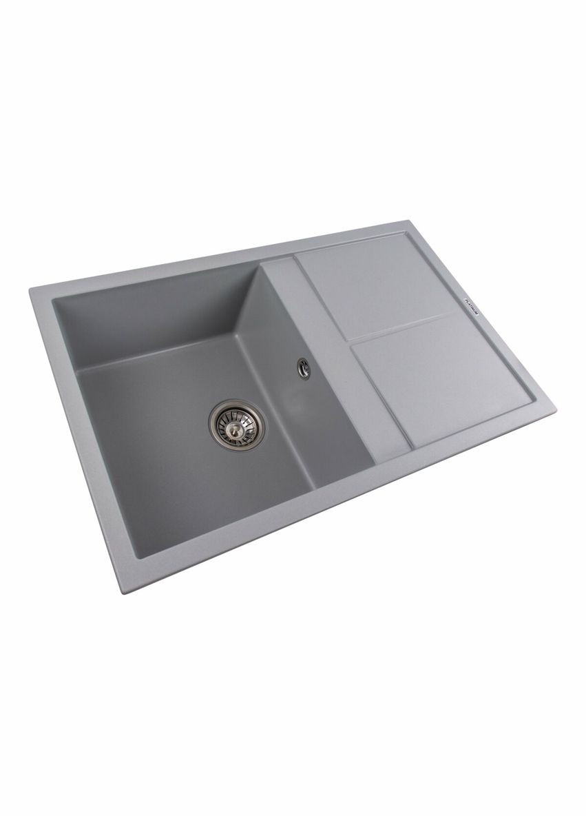 Гранитная мойка для кухни 7950 Selena матовая Серый металлик Platinum (336938348)