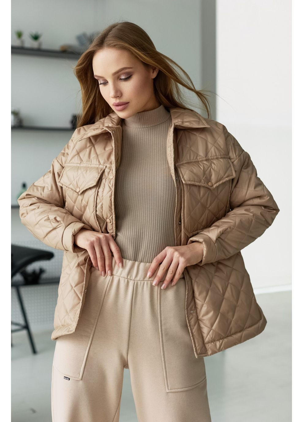 Кофейная демисезонная куртка 1983.5156 Seventeen