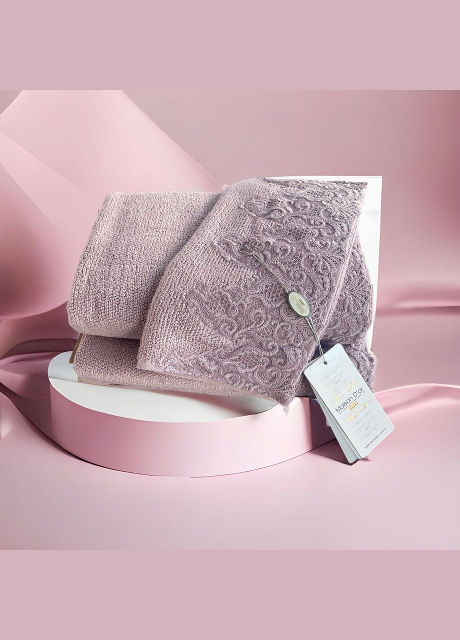 Набор полотенец New Trendy Lilac махровые 30-50 см,50-100 см,90-150 см лиловые Maison D'or комбинированный