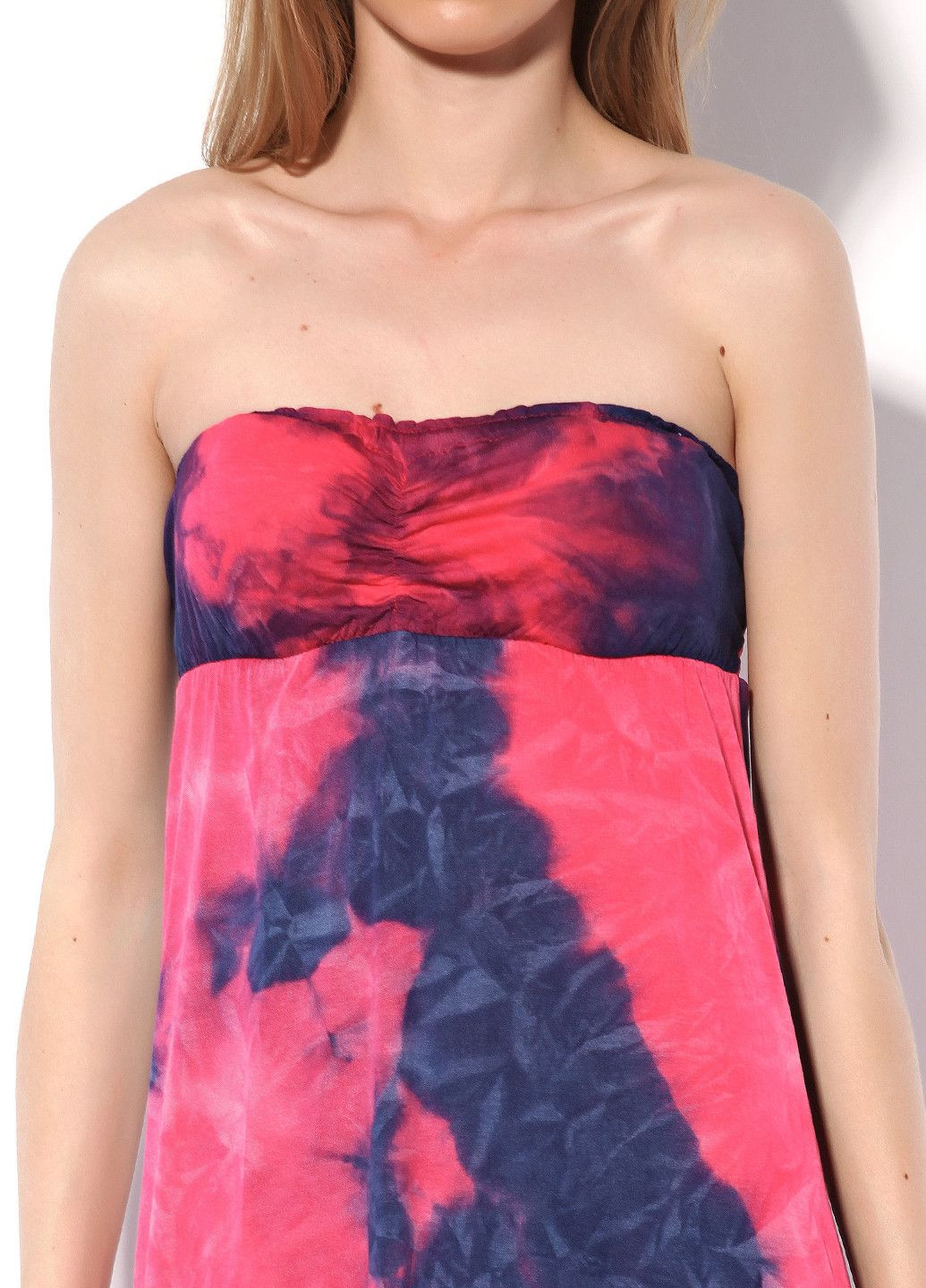 Розовое повседневный платье розово-черный Pink Woman