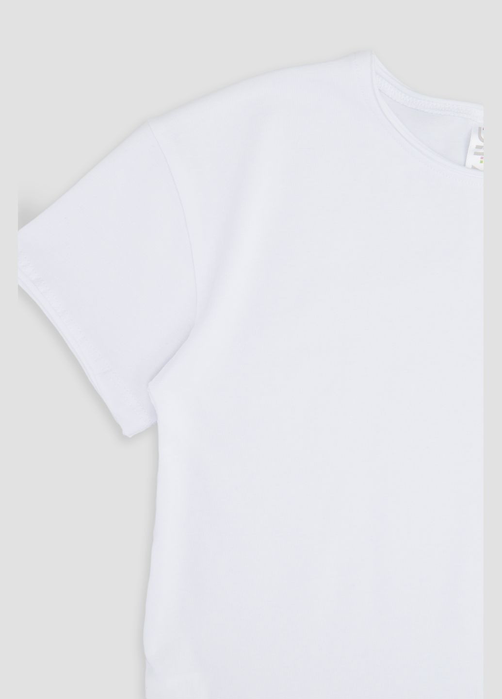 Белая летняя футболка с коротким рукавом для мальчика цвет белый цб-00243590 Difa