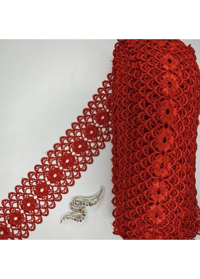 Мереживо макраме 6,5см (20м) Колір - Червоний (08-Y11560-5) Plus-plus (352745636)
