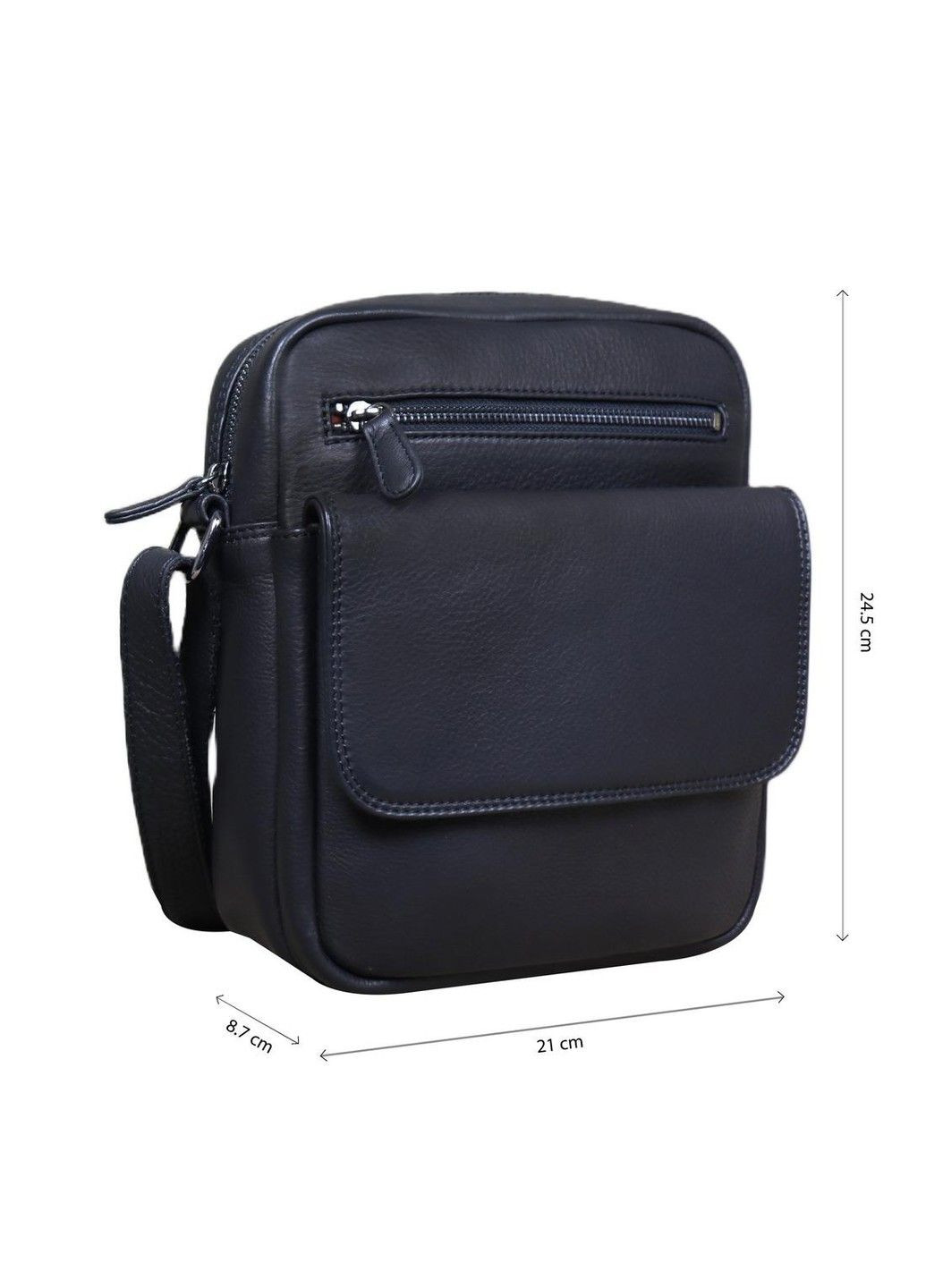 Шкіряна сумка через плече в чорному кольорі R-3375A Tavinchi (304265704)