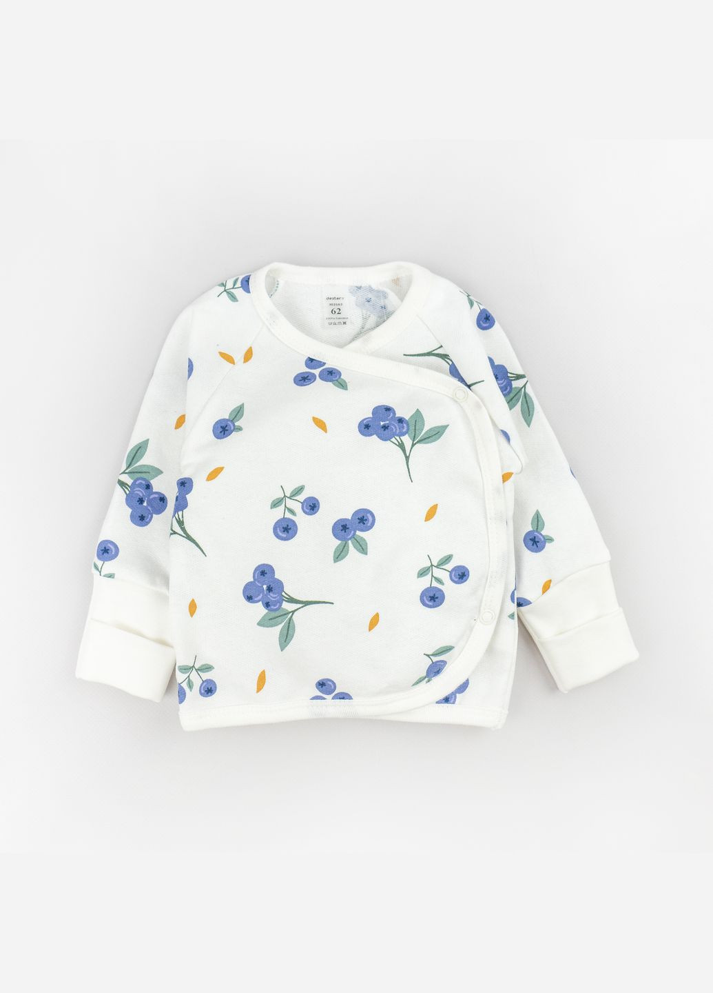 Білий комплект для немовлят 3 в 1 з начосом з ягідками blueberry білий dexter's