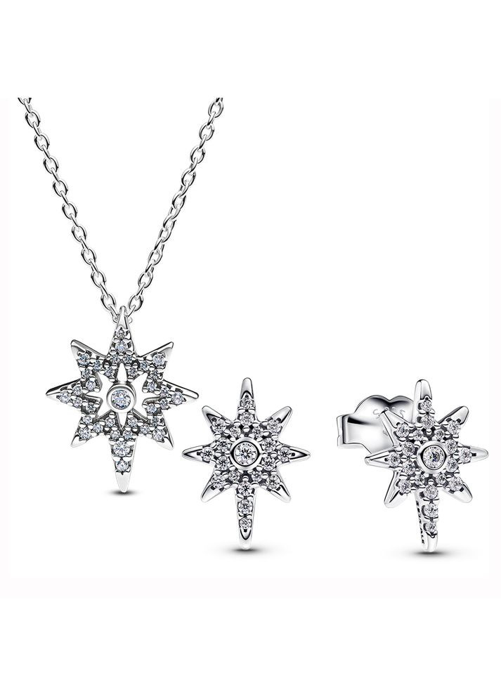 Срібний Кольє Пандора "Полярна зірка" 393600C01 Kabluchka (355345922)