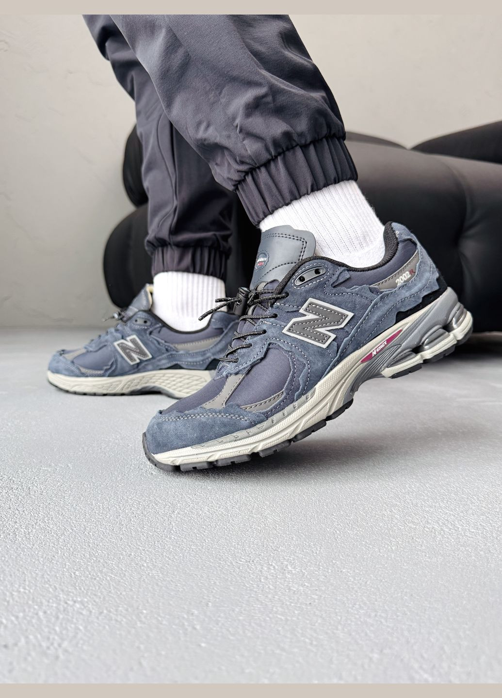 Синій Осінні кросівки чоловічі new balance 2002r protection pack blue | нью беланс 2002r сині No Brand