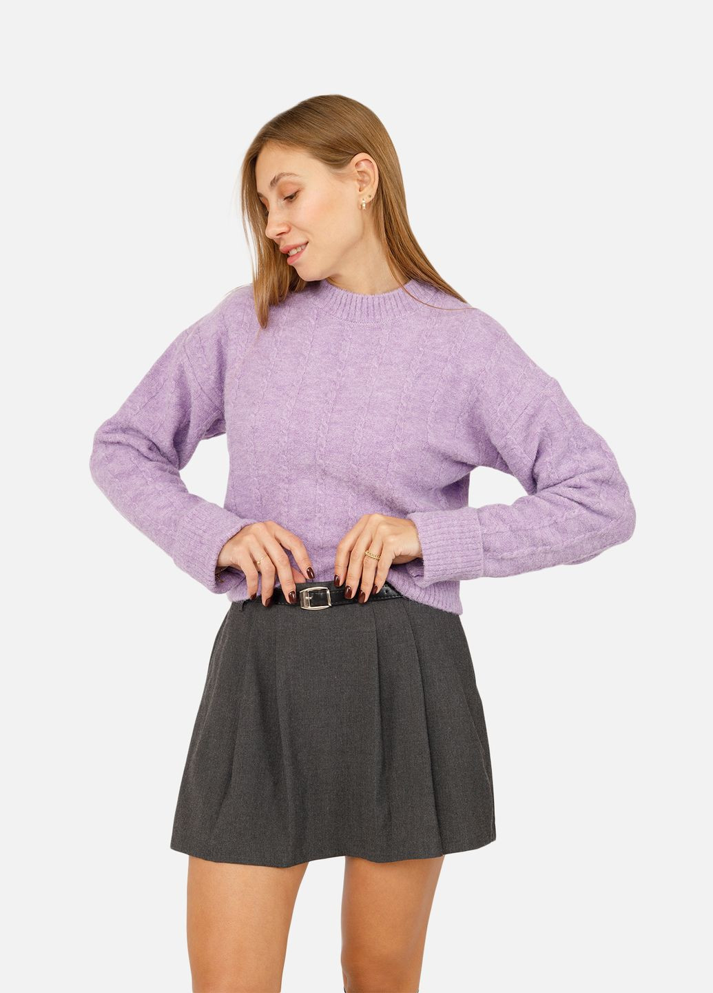 Женский джемпер цвет сиреневый ЦБ-00262470 Mixray (306712543)