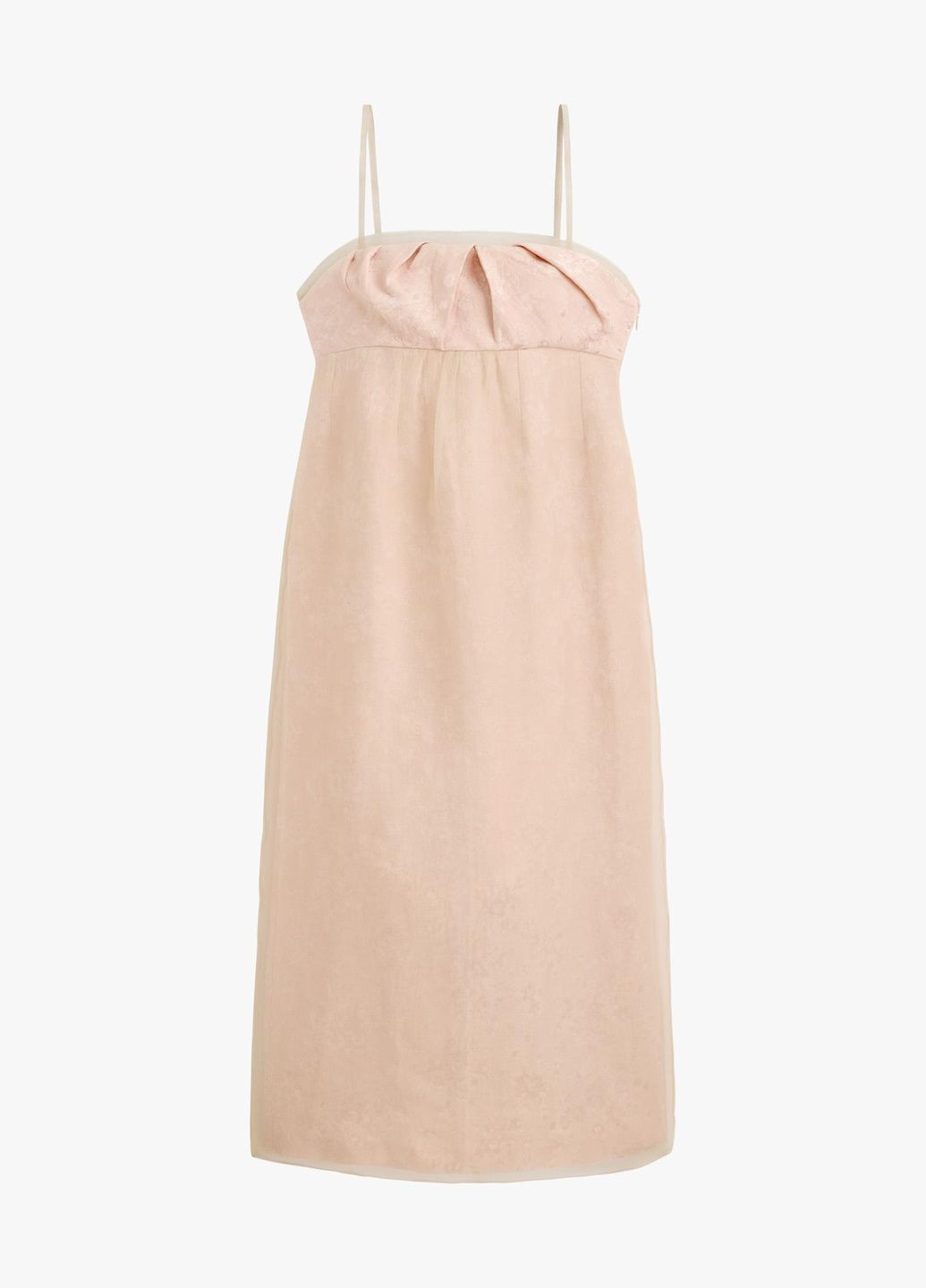 Пудровое вечернее платье Zara с цветочным принтом