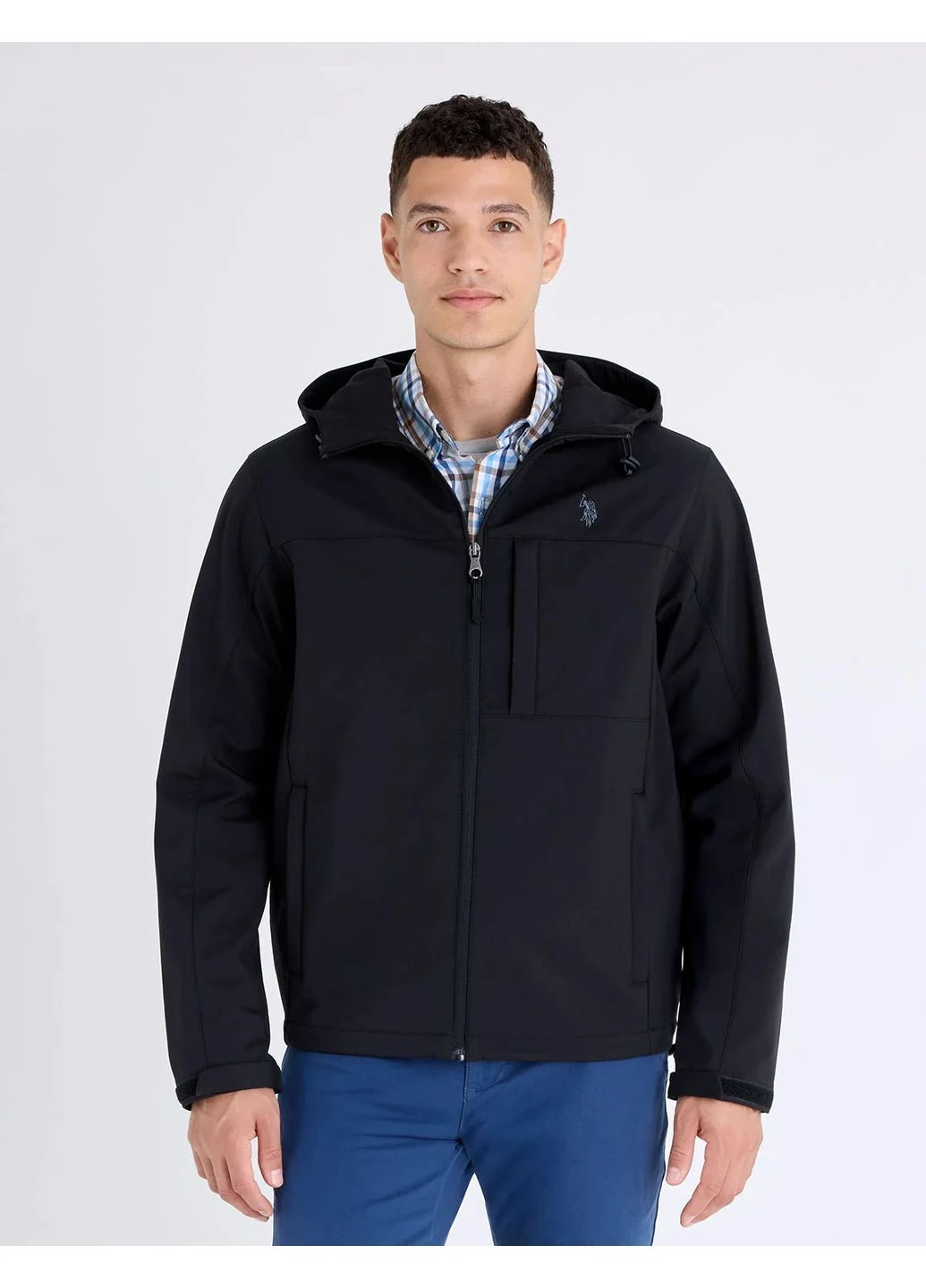 Чорна демісезонна куртка U.S. Polo Assn.