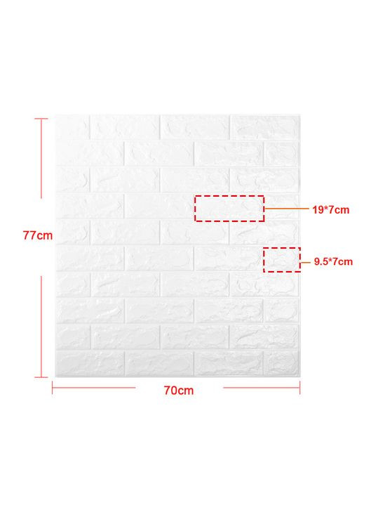 Декоративная самоклеющаяся 3D панель серый Екатеринославский кирпич 700x770x3мм 3D Loft (304624665)