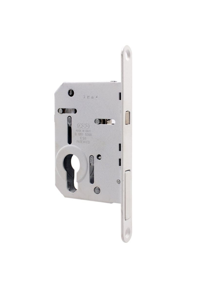 Механізм для розсувних дверей Art. B0898250FM Scivolla Tre CLASS під циліндр матовий білий AGB (322520231)