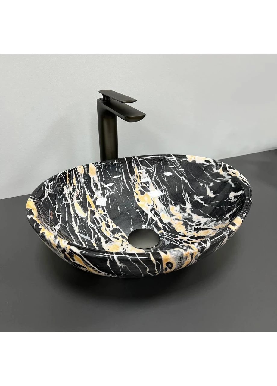 Умивальник (раковина) PARMA BLACK OPAL GLOSSY накладний VBI (374486427)