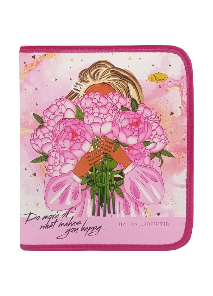Папка для тетрадей на молнии "Do more of what makes you happy" АП-1001-1 No Brand (330608066)