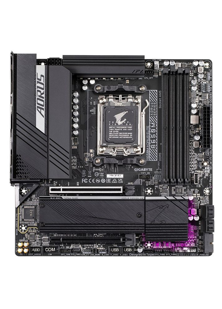 Материнська плата B650M AORUS ELITE sAM5 B650 4xDDR5 M.2 HDMI DP mATX Gigabyte (368631302)