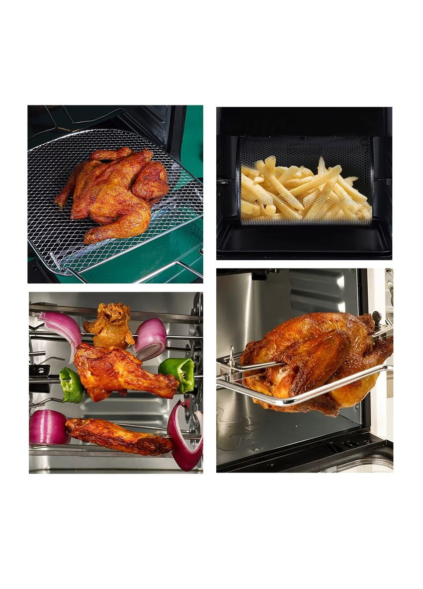 Аерофритюрниця для смаження без масла аерогриль мультипіч 12 л з LED-дисплеєм і сенсорним керуванням (FS343) Sokany (361385236)