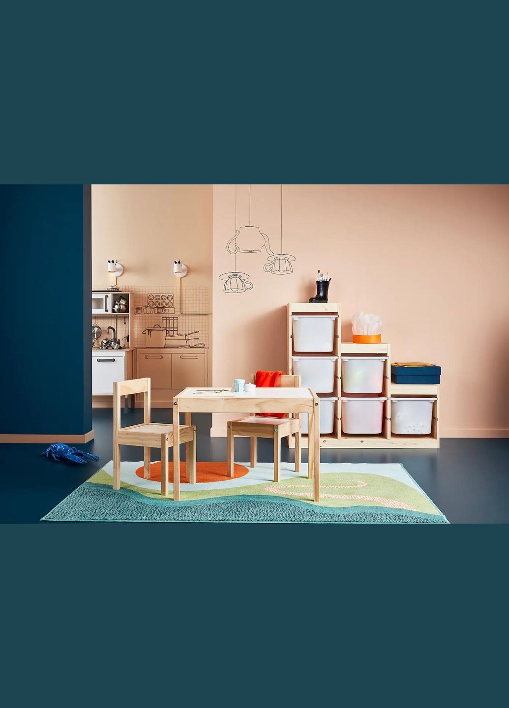 Дитячий стіл і 2 стільчика ІКЕА LATT сосна (50178411) IKEA (268023492)