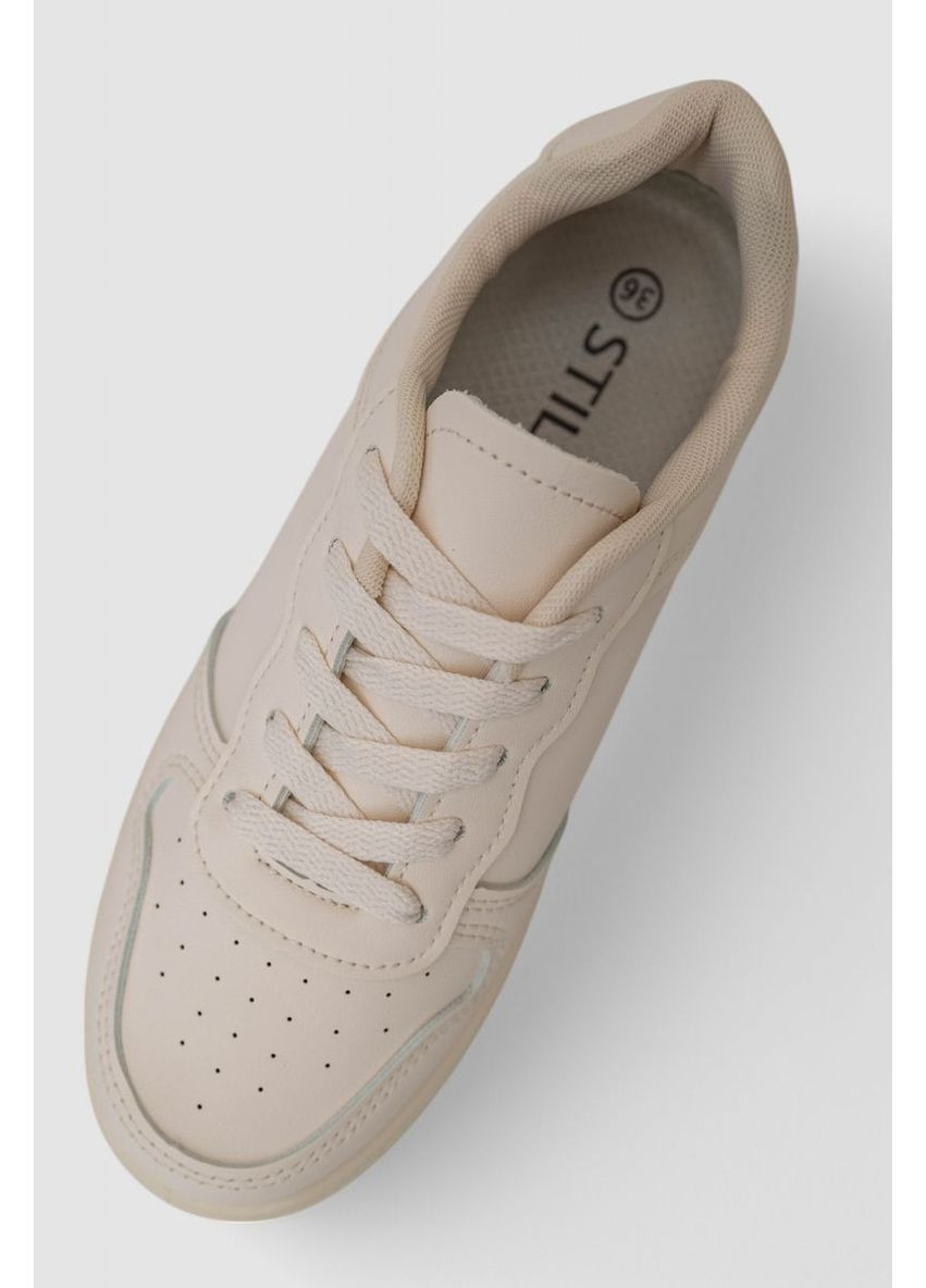 Бежеві кеди жіночі, колір бежевий, 248raj20 Ager