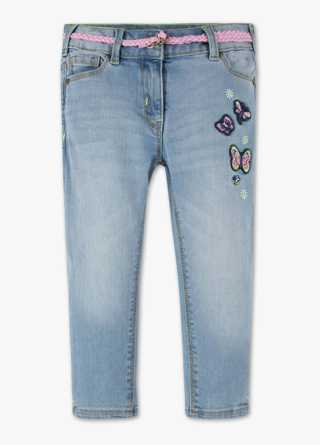Голубые демисезонные джинсы для девочки 116 размер голубые 2003327 C&A